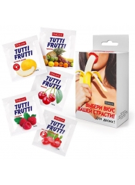 Набор из 5 саше съедобных смазок Tutti-Frutti - Биоритм - купить с доставкой в Ессентуках