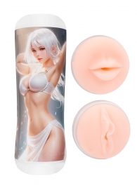 Двусторонний мастурбатор в колбе аниме - вагина и ротик - Tokyo Style - в Ессентуках купить с доставкой