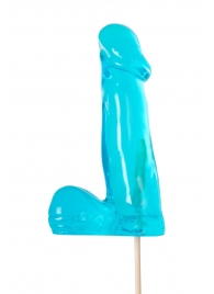 Голубой леденец в форме члена со вкусом блю кюрасао - 173 гр. - Sosuчki - купить с доставкой в Ессентуках