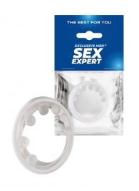 Эрекционное кольцо с мягкой стимулирующей насадкой - Sex Expert - в Ессентуках купить с доставкой