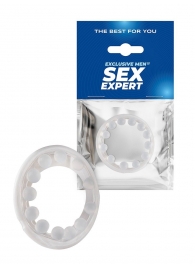 Эрекционное кольцо со стимулирующими шариками на поверхности - Sex Expert - в Ессентуках купить с доставкой