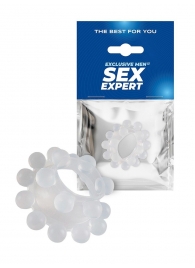 Эластичное эрекционное кольцо с двумя рядами шариков - Sex Expert - в Ессентуках купить с доставкой