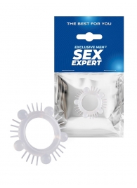 Эластичное эрекционное кольцо с шишечками и шипами - Sex Expert - в Ессентуках купить с доставкой