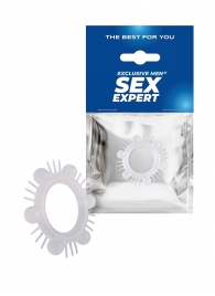 Эластичное эрекционное кольцо с шипиками и шариками - Sex Expert - в Ессентуках купить с доставкой