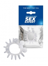Эластичное эрекционное кольцо с шариками и лучами - Sex Expert - в Ессентуках купить с доставкой