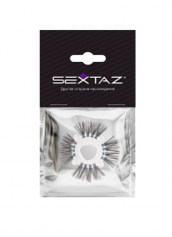 Эластичное эрекционное кольцо с черными «ресничками» - Sextaz - в Ессентуках купить с доставкой