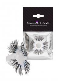 Эластичное эрекционное кольцо с черными «ресничками» - Sextaz - в Ессентуках купить с доставкой