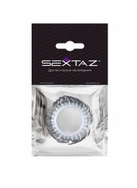 Эластичное эрекционное колечко с черными «ресничками» - Sextaz - в Ессентуках купить с доставкой