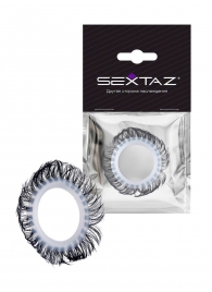 Эластичное эрекционное колечко с черными «ресничками» - Sextaz - в Ессентуках купить с доставкой
