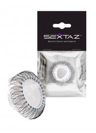 Эластичное эрекционное кольцо с длинными черными «ресничками» - Sextaz - в Ессентуках купить с доставкой