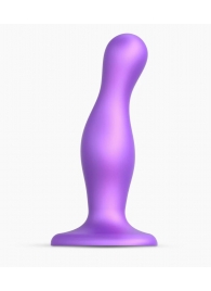 Фиолетовая насадка Strap-On-Me Dildo Plug Curvy size M - Strap-on-me - купить с доставкой в Ессентуках