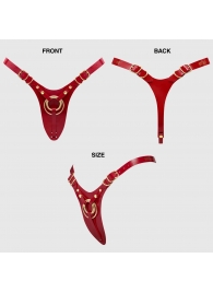 Красный пояс для фиксации насадок Strap-On-Me Leatherette Harness Fabulous - Strap-on-me - купить с доставкой в Ессентуках