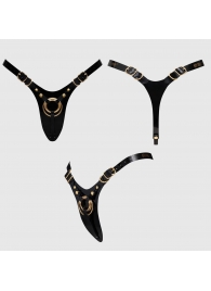 Черный пояс для фиксации насадок Strap-On-Me Leatherette Harness Fabulous - Strap-on-me - купить с доставкой в Ессентуках