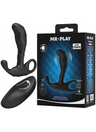 Черный изогнутый массажёр простаты с вибрацией и пультом ДУ - Baile - в Ессентуках купить с доставкой