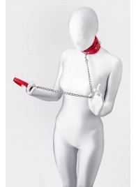 Красный ошейник с подкладкой из меха - ToyFa - купить с доставкой в Ессентуках