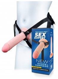 Мужской полый страпон на регулируемых ремешках - 22 см. - Sex Expert - купить с доставкой в Ессентуках