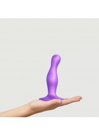 Фиолетовая насадка Strap-On-Me Dildo Plug Curvy size S - Strap-on-me - купить с доставкой в Ессентуках