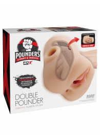 Телесный мастурбатор с вибрацией Double Pounder Vibrating Squeeze Stroker - Pipedream - в Ессентуках купить с доставкой