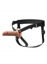 Телесный пустотелый фаллопротез 5’’ Hollow Silicone Strap-On - 14 см. - Pipedream - купить с доставкой в Ессентуках