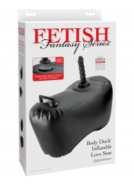 Черное надувное кресло с платформой для фиксации дилдо Body Dock Inflatable Love Seat - Pipedream - купить с доставкой в Ессентуках