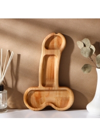 Деревянное блюдо для подачи в форме члена (25 х 16,5 х 1,7 см) - Сима-Ленд - купить с доставкой в Ессентуках