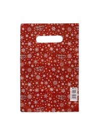 Красный подарочный новогодний пакет с вырубной ручкой (20х30 см) - Сима-Ленд - купить с доставкой в Ессентуках