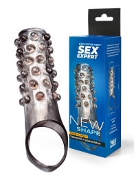 Дымчатая насадка на пенис с выпуклостями - 11 см. - Sex Expert - в Ессентуках купить с доставкой