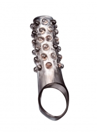 Дымчатая насадка на пенис с выпуклостями - 11 см. - Sex Expert - в Ессентуках купить с доставкой