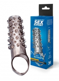 Дымчатая насадка на пенис с шипами и выпуклостями - 12 см. - Sex Expert - в Ессентуках купить с доставкой