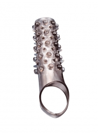 Дымчатая насадка на пенис с шипами и выпуклостями - 12 см. - Sex Expert - в Ессентуках купить с доставкой