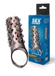Дымчатая насадка на пенис с шипами и выпуклостями - 12,5 см. - Sex Expert - в Ессентуках купить с доставкой