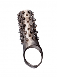 Дымчатая насадка на пенис с шипами и выпуклостями - 12,5 см. - Sex Expert - в Ессентуках купить с доставкой