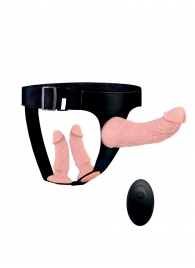 Женский страпон с 3 насадками и вибрацией - Erowoman-Eroman - купить с доставкой в Ессентуках