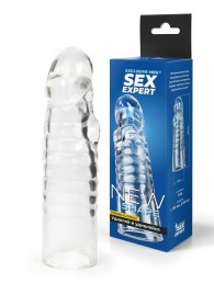 Прозрачная закрытая насадка на член - 15 см. - Sex Expert - в Ессентуках купить с доставкой