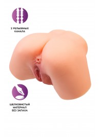 Телесный реалистичный мастурбатор-полуторс с 2 любовными входами - No Name - в Ессентуках купить с доставкой