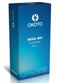 Презервативы OKOTO Mega Mix - 18 шт. - Sitabella - купить с доставкой в Ессентуках