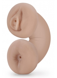 Телесный люминесцентный двусторонний мастурбатор Tasha - Blush Novelties - в Ессентуках купить с доставкой