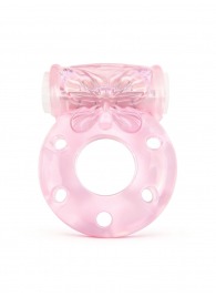Розовое эрекционное виброкольцо с бабочкой - 1137 - в Ессентуках купить с доставкой
