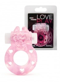 Розовое эрекционное виброкольцо в форме зайчика - 1137 - в Ессентуках купить с доставкой