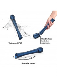 Синий вибромассажёр с насадками Man.wand Edgy - Manwan - в Ессентуках купить с доставкой