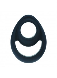 Черное эрекционное кольцо Double Ergo Silicone Cockring - Shots Media BV - в Ессентуках купить с доставкой