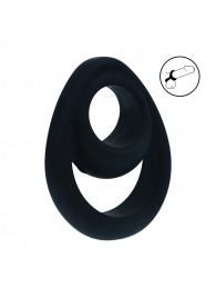 Черное эрекционное кольцо Double Ergo Silicone Cockring - Shots Media BV - в Ессентуках купить с доставкой