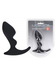 Черная анальная пробка для массажа простаты Double Ripple Silicone Prostate Massager - Shots Media BV - в Ессентуках купить с доставкой