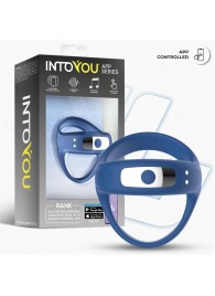 Синее интерактивное эрекционное виброкольцо Rank - Intoyou - в Ессентуках купить с доставкой