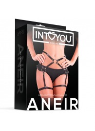 Черные стрепы на бёдра Aneir - Intoyou - купить с доставкой в Ессентуках