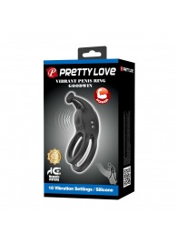 Черное перезаряжаемое виброкольцо Goodwin - Baile - в Ессентуках купить с доставкой