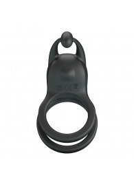 Черное перезаряжаемое виброкольцо Goodwin - Baile - в Ессентуках купить с доставкой