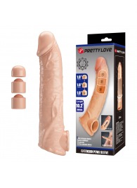Телесный фаллоудлинитель с подхватом мошонки Silas - 26 см. - Baile - в Ессентуках купить с доставкой