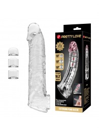 Прозрачный фаллоудлинитель с подхватом мошонки Silas - 26 см. - Baile - в Ессентуках купить с доставкой