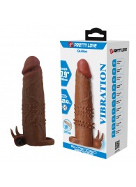 Коричневая насадка на пенис Quillon - 20 см. - Baile - в Ессентуках купить с доставкой